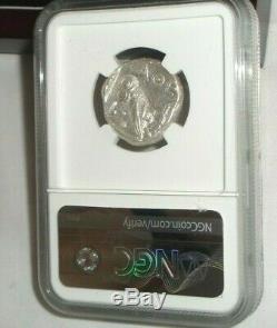 Athenes Attique Silver Coin 440-404 Bc Ar Tetradrachm Athena Owl Ngc Au 5/5 Grève