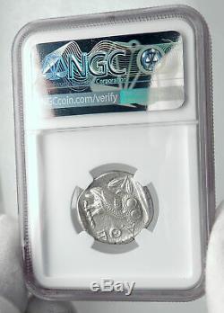 Athenes Grèce Antique Argent 440bc Grecque Tétradrachme Coin Athéna Chouette Ngc I80699