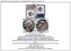 Athenes Grèce Antique Argent 440bc Grecque Tétradrachme Coin Athéna Chouette Ngc I83830