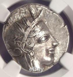 Athènes Grèce Antique Athéna Chouette Tetradrachm Coin (440-404 Bc) Ngc Au