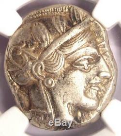 Athènes Grèce Antique Athéna Chouette Tetradrachm Coin (440-404 Bc) Ngc Au