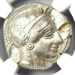 Athènes Grèce Antique Athéna Chouette Tetradrachm Coin (440-404 Bc) Ngc Au, Coupes De Test