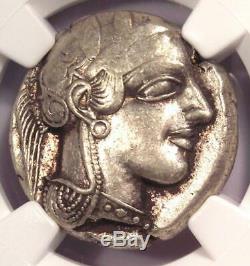Athènes Grèce Antique Athéna Chouette Tetradrachm Coin (440-404 Bc) Ngc Choix Vf