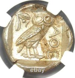 Athènes Grèce Antique Athéna Chouette Tetradrachm Coin (440-404 Bc) Ngc Ms (unc)