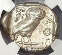 Athènes Grèce Antique Athéna Chouette Tetradrachm Coin (440-404 Bc) Ngc Vf