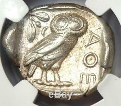Athènes Grèce Antique Athéna Chouette Tetradrachm Coin (440-404 Bc) Ngc Vf
