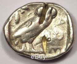 Athènes Grèce Antique Athéna Chouette Tetradrachm Coin (454-404 Bc) Bel État