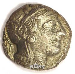 Athènes Grèce Antique Athéna Chouette Tetradrachm Coin (454-404 Bc) Condition Xf (ef)