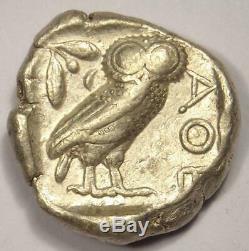 Athènes Grèce Antique Athéna Chouette Tetradrachm Coin (454-404 Bc) Nice Choix Vf