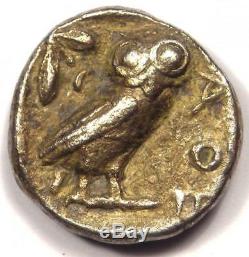 Athènes Grèce Antique Athéna Chouette Tetradrachm Coin (454-404 Bc) Vf (very Fine)