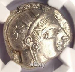 Athènes Grèce Antique Athéna Chouette Tetradrachm Pièce D'argent (440-404 Bc) Ngc Au
