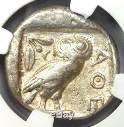 Athènes Grèce Antique Athéna Chouette Tetradrachm Pièce D'argent (440-404 Bc) Ngc Vf