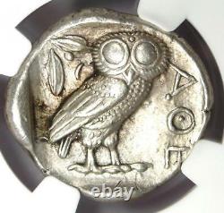 Athènes Grèce Antique Athéna Chouette Tetradrachm Pièce D'argent (440-404 Bc) Xf Ngc