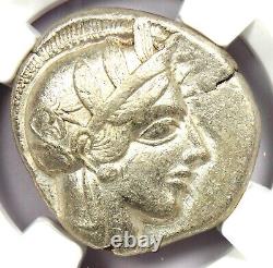 Athènes Grèce Athéna Chouette Tétradrachme Monnaie Antique 440-404 av. J.-C. NGC Choix VF