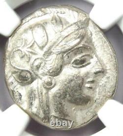 Athènes Grèce Athena Owl Tetradrachm Ancien Coin 440-404 Bc Certified Ngc Xf