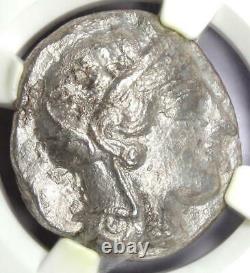 Athènes Grèce Athena Owl Tetradrachm Argent Coin 440 Bc Ngc Fine Avec Coupe D'essai