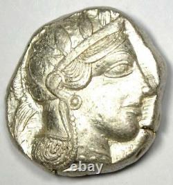 Athènes Grèce Athena Owl Tetradrachm Argent Coin (454-404 Av. J.-c.) Choix Xf / Au