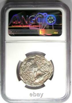 Athènes Grèce Athena Owl Tetradrachm Coin (119 Av. J.-c., Nouveau Style) Ngc Choice Vf