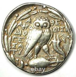 Athènes Grèce Athena Owl Tetradrachm Coin (120 Av. J.-c., Nouveau Style) Superbe Vf