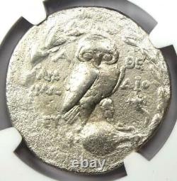 Athènes Grèce Athena Owl Tetradrachm Coin (148 Av. J.-c., Nouveau Style) Ngc Choice Fine