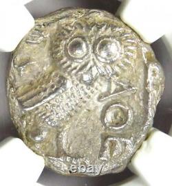 Athènes Grèce Athena Owl Tetradrachm Coin (393-294 Av. J.-c.) Certifié Ngc Choice Au