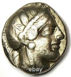 Athènes Grèce Athena Owl Tetradrachm Coin (430 Av. J.-c.) Bon Vf