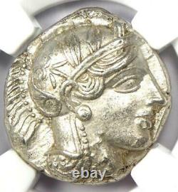 Athènes Grèce Athena Owl Tetradrachm Coin 440-404 Av. J.-c. Certifié Ngc Choice Au