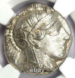 Athènes Grèce Athena Owl Tetradrachm Coin 440-404 Av. J.-c. Certifié Ngc Choice Au