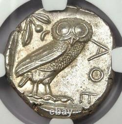 Athènes Grèce Athena Owl Tetradrachm Coin 440-404 Av. J.-c. Certifié Ngc Ms (unc)