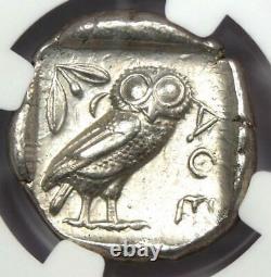 Athènes Grèce Athena Owl Tetradrachm Coin 440-404 Av. J.-c. Ngc Au 5/5 Grève
