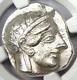 Athènes Grèce Athena Owl Tetradrachm Coin 440-404 Av. J.-c. Ngc Au 5/5 Grève