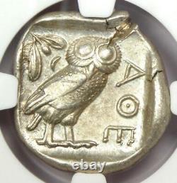 Athènes Grèce Athena Owl Tetradrachm Coin (440-404 Av. J.-c.) Ngc Choice Xf, Coupe D'essai