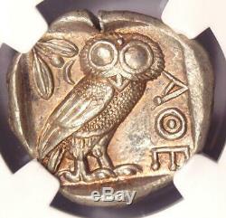 Athènes Grèce Athena Owl Tetradrachm Coin (440-404 Bc) Certifié Ngc Choix De L'ua