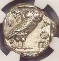 Athènes Grèce Athena Owl Tetradrachm Coin (440-404 Bc) Ngc Choix Ua, Cut Test