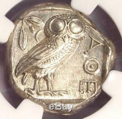 Athènes Grèce Athena Owl Tetradrachm Coin (440-404 Bc) Ngc Choix Ua, Cut Test