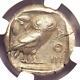 Athènes Grèce Athena Owl Tetradrachm Coin (440-404 Bc) Ngc Xf, Cut Test