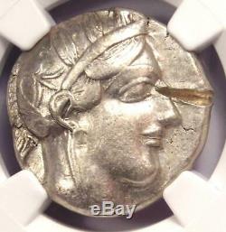 Athènes Grèce Athena Owl Tetradrachm Coin (440-404 Bc) Ngc Xf, Cut Test