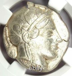 Athènes Grèce Athena Owl Tetradrachm Coin 440-404 Bc Ngc Xf, Découpe D'essai