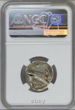 Athènes Grèce Athena Owl Tetradrachm Coin 440-404 Bc Ngc Xf Test Cut