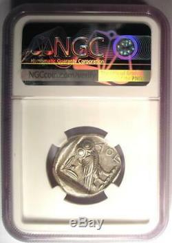 Athènes Grèce Athena Owl Tetradrachm Coin (440-404 Bc) Xf Choix Ngc, Cut Test