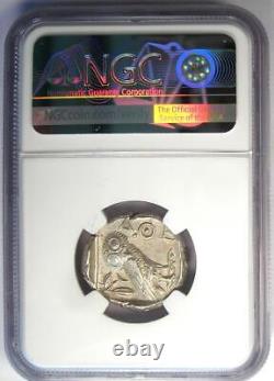 Athènes Grèce Athena Owl Tetradrachm Coin 440 Av. J.-c. Ngc Choice Au 5/5 Strike