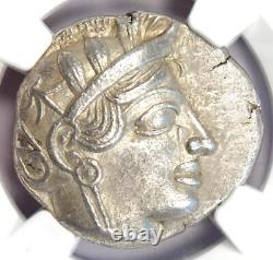 Athènes Grèce Athena Owl Tetradrachm Coin 440 Av. J.-c. Ngc Choice Au 5/5 Strike