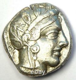 Athènes Grèce Athena Owl Tetradrachm Coin (454-404 Av. J.-c.) Bonne Vf / Xf, Test Cut