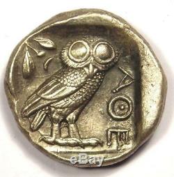 Athènes Grèce Athena Owl Tetradrachm Coin (454-404 Bc) Nice Xf Condition