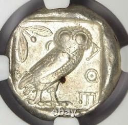 Athènes Grèce Athena Owl Tetradrachm Coin (455-440 Av. J.-c.) Certifié Ngc Choice Vf