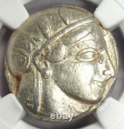 Athènes Grèce Athena Owl Tetradrachm Coin (455-440 Av. J.-c.) Certifié Ngc Choice Vf