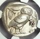 Athènes Grèce Athena Owl Tetradrachm Coin (455-440 Av. J.-c.) Ngc Xf Early Issue