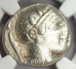 Athènes Grèce Athena Owl Tetradrachm Coin (465-455 Av. J.-c.) Ngc Vf Early Issue