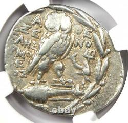 Athènes Grèce Athena Owl Tetradrachm Coin (92bc, New Style) Ngc Choice Vf