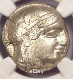 Athènes Grèce Athena Owl Tetradrachm Coin (early 455-440 Bc) Ngc Xf, Cut Test
